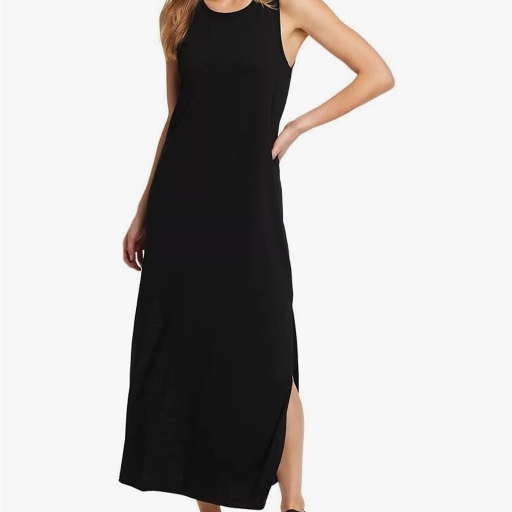 NWT Eddie Bauer Black Sleeveless Maxi Dress, small